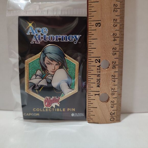 Ace Attorney Phoenix Wright Franziska Von Karma Enamel Pin Full Color Badge - Picture 2 of 2